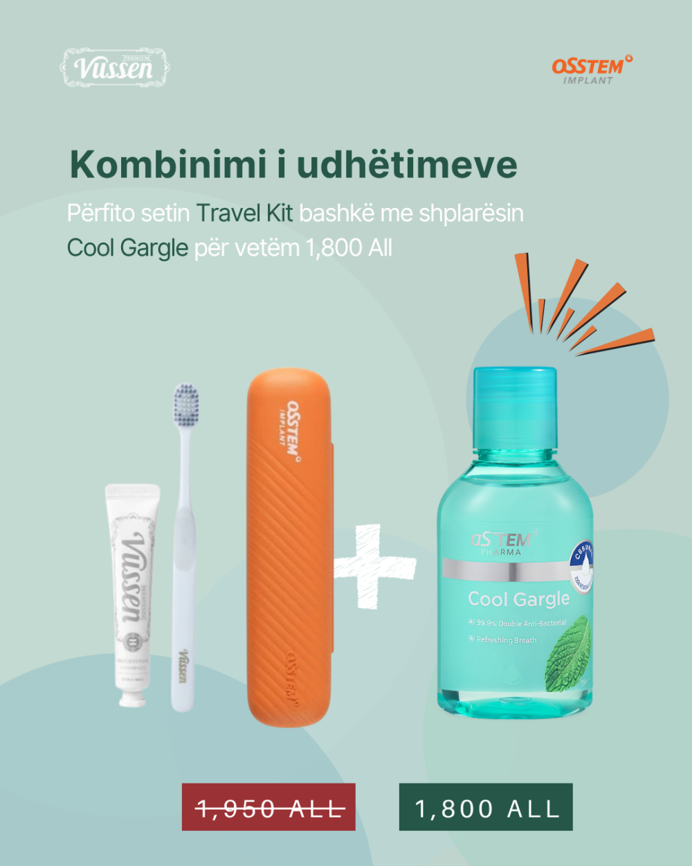 Travel Kit + Shpëlarës goje Cool Gargle